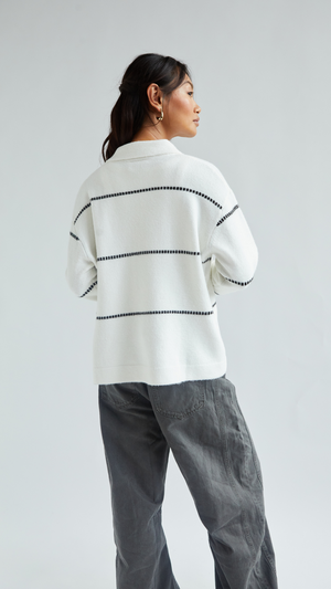 Clara Contrast Stitch Cardigan
