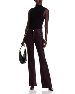 Helena High Rise Coated Flare Jeans