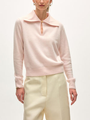 Cashmere Keyhole Polo