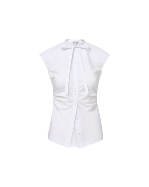 Joon Tie-Neck Button-Down Blouse