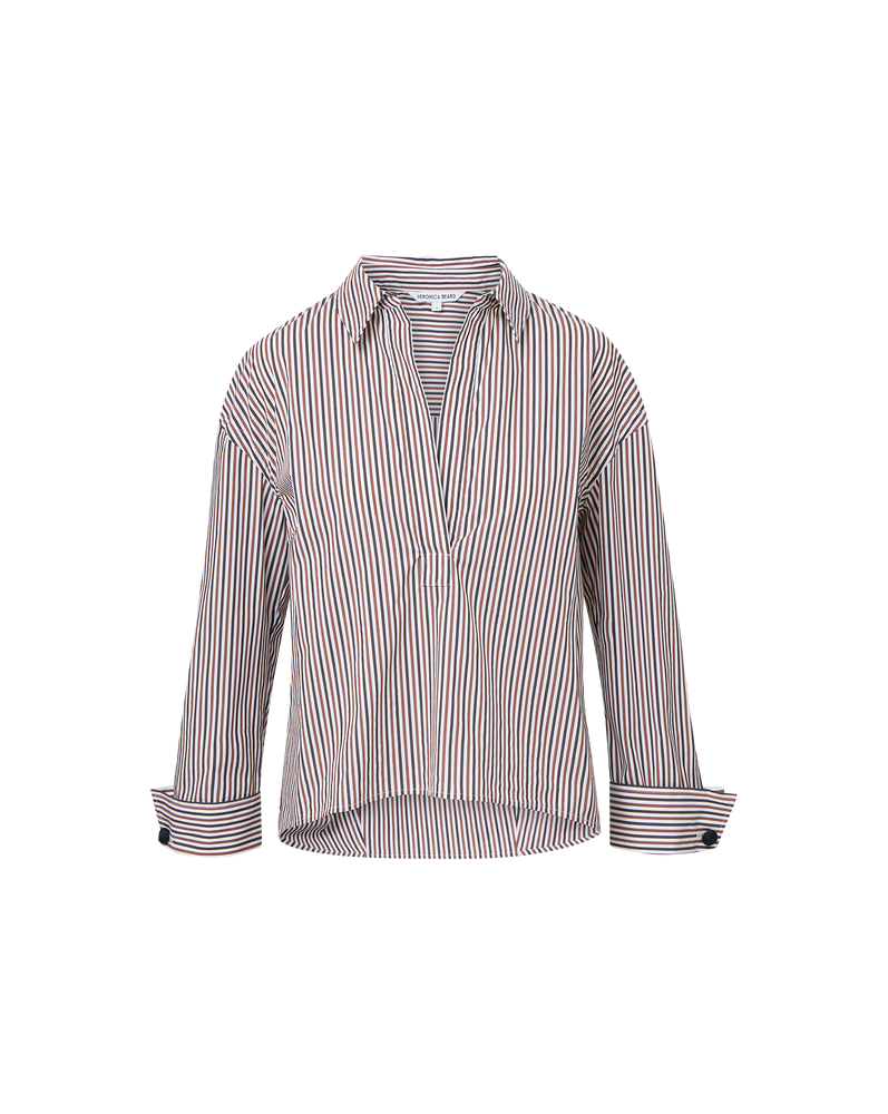 Draymond Striped Cuff-Sleeve Shirt