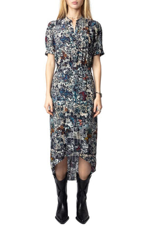 Rimaz Soft Butterflies Short Sleeve Shirtdress