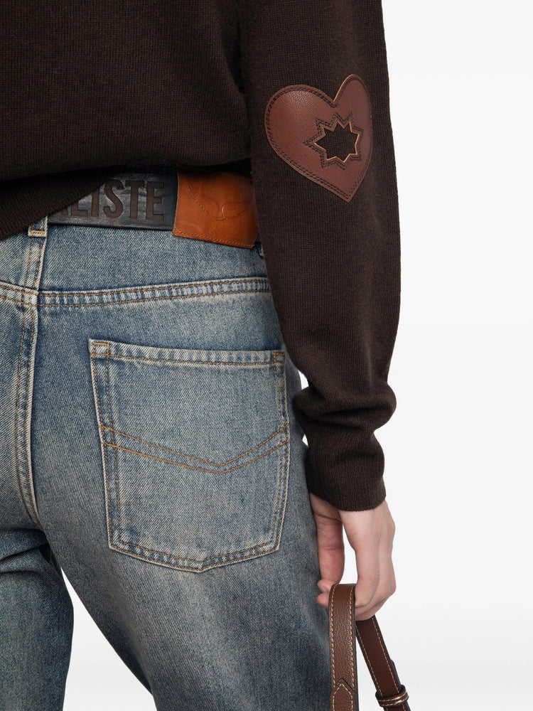 Cici Heart-Patch Sweater