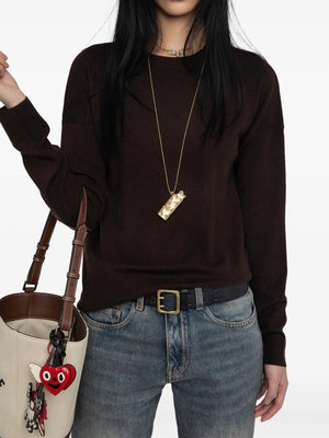 Cici Heart-Patch Sweater
