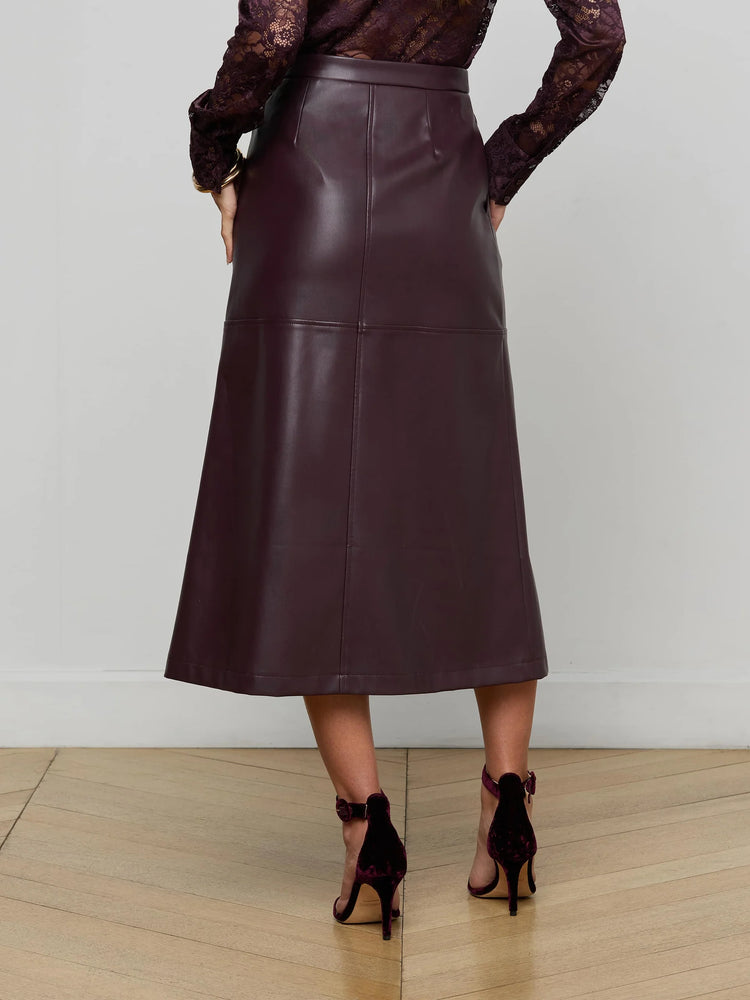Robyn Vegan Leather Midi Skirt