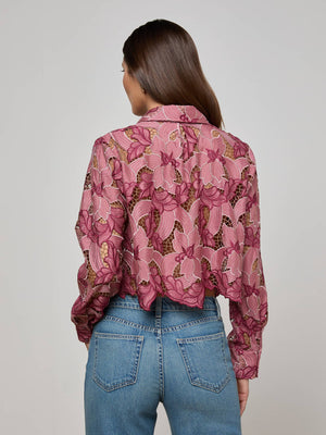 Akemi Cropped Eyelet Blouse