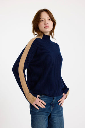 Brodie Cashmere Chamonix Mock Neck Sweater