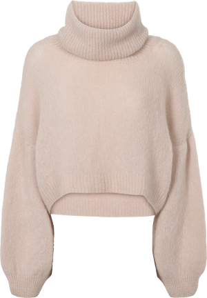 Andrea Rollneck Pullover-Light Taupe