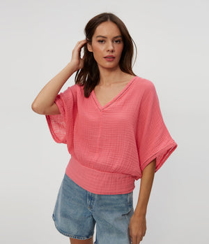 Imani Cropped Dolman Sleeve Top