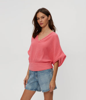 Imani Cropped Dolman Sleeve Top
