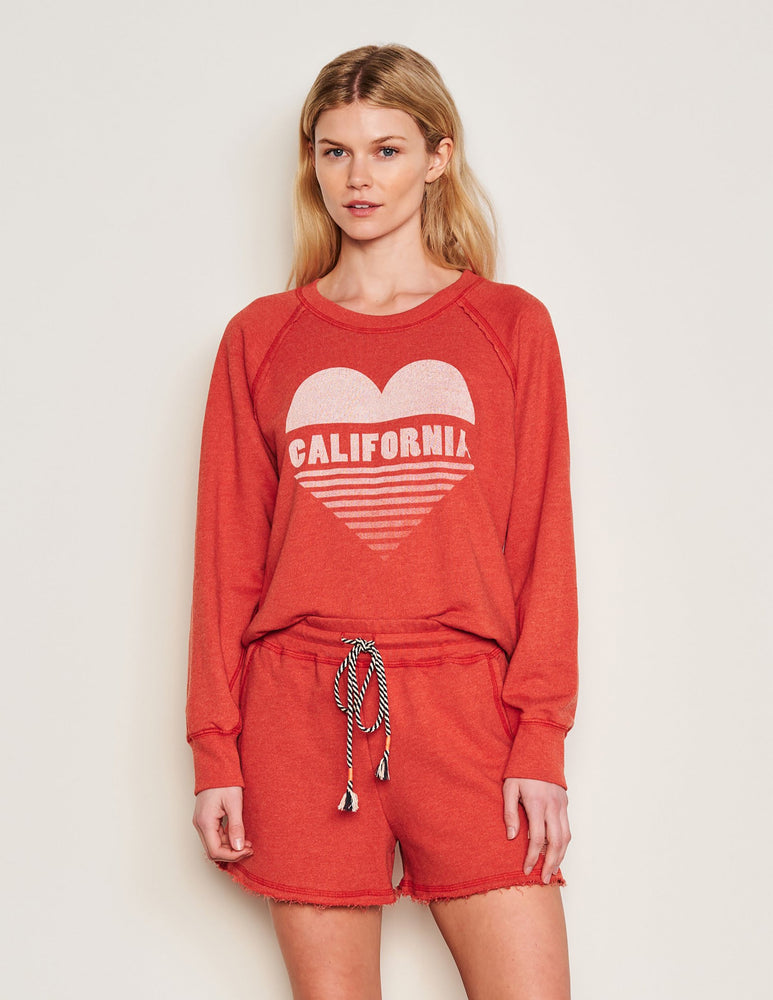 Cali Heart Raglan Sweatshirt