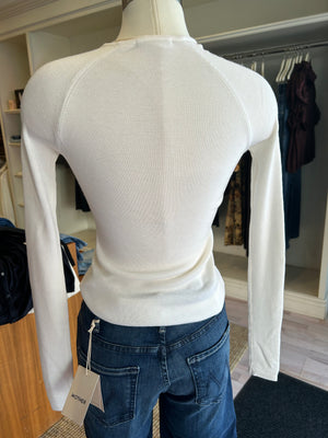 Wool Silk Micro Rib Long Sleeve