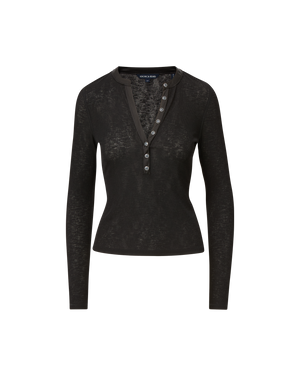 Drexler Ribbed Henley Top