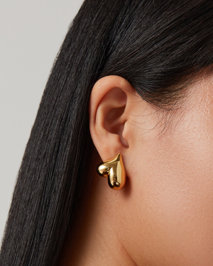 Art Heart Button Earrings