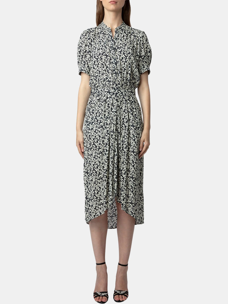 
            
                Load image into Gallery viewer, Rima Crepe Bico Flowers Dress
            
        