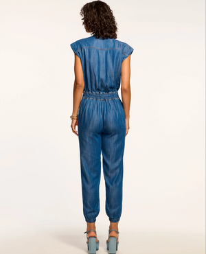 Hoss Relaxed Chambray Jumpsuit