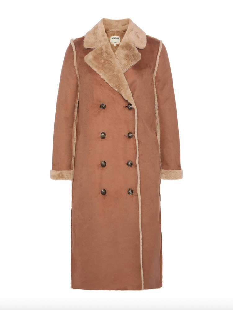 Citron Faux Fur Maxi Coat