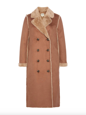 Citron Faux Fur Maxi Coat