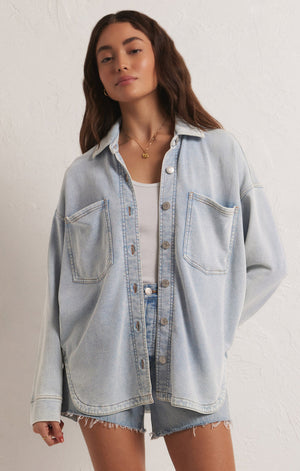 
            
                Load image into Gallery viewer, All Day Knit Denim Jacket
            
        