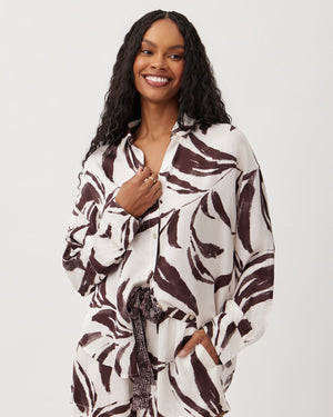 Contrast Oversize Button Down