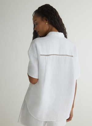Lace Trim Button Down