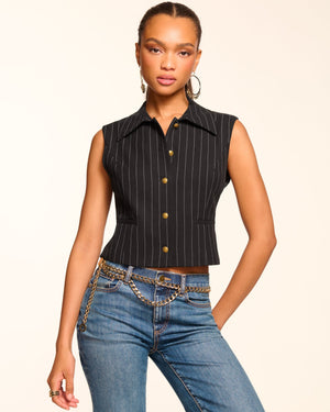 Pinstripe Danna Vest